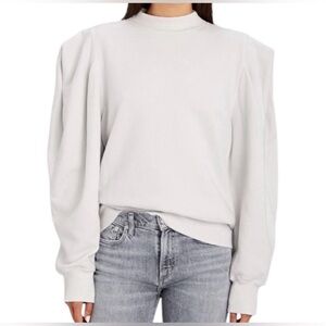Agolde Strong Sholder Think Knit‎ Sweater Women’s Sz M White Designer Casual